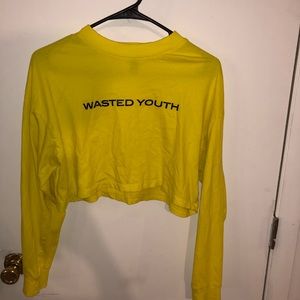 Yellow Wasted Youth Crop Top